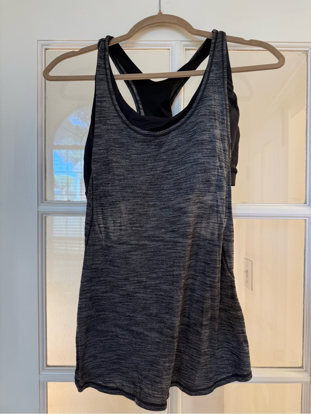 lululemon athletica Black Heather Racerback Tank